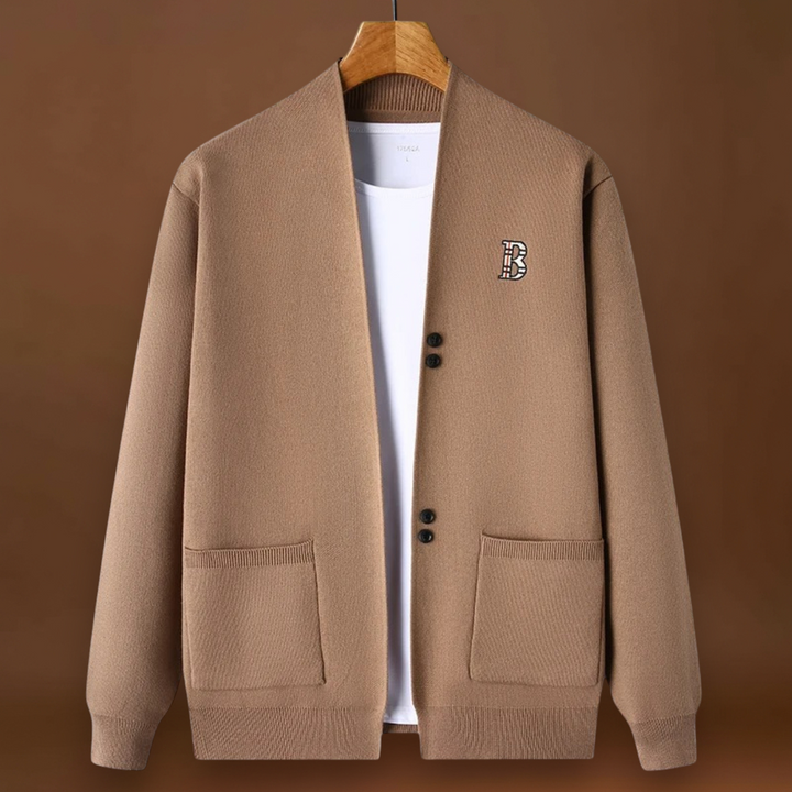 József - Rugalmas Illeszkedésű Bordás Kötött Kardigán