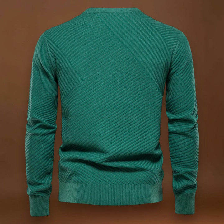 Lőrinc -  Sportos Bordás Kerek Nyakú Pulóver