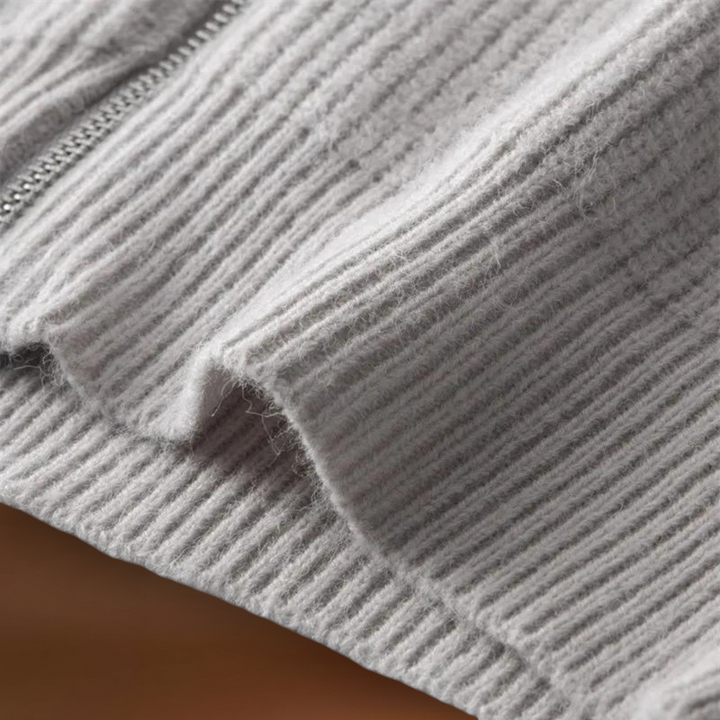 Örs - Egyszínű Cipzáras Kötött Kardigán