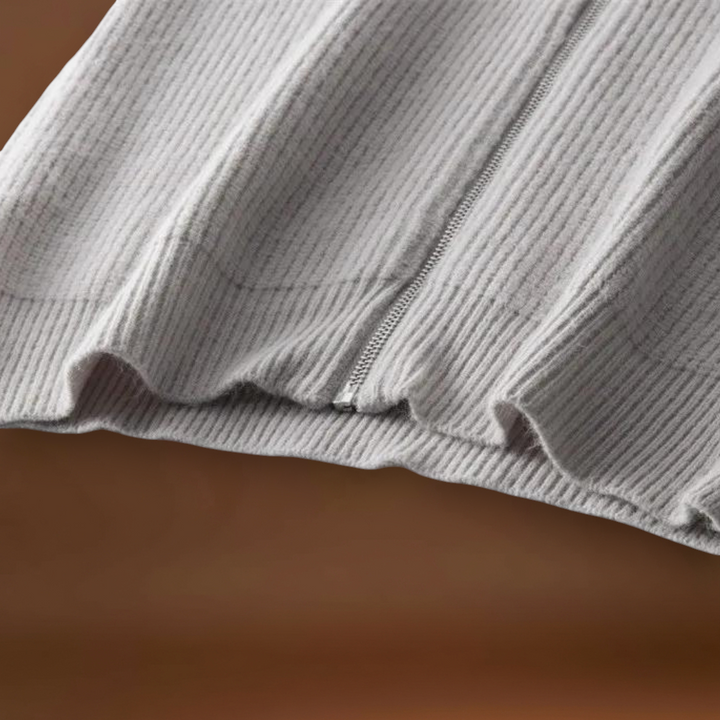 Örs - Egyszínű Cipzáras Kötött Kardigán