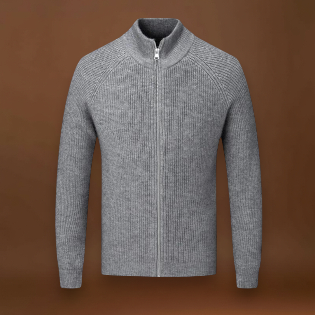 Örs - Egyszínű Cipzáras Kötött Kardigán