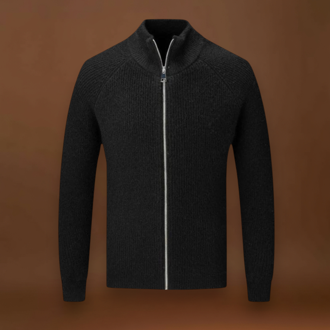 Örs - Egyszínű Cipzáras Kötött Kardigán