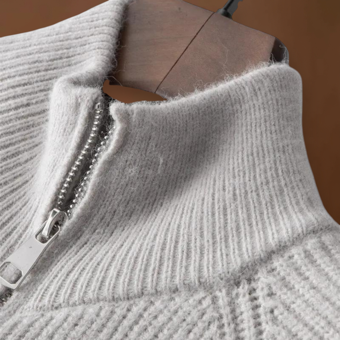 Örs - Egyszínű Cipzáras Kötött Kardigán