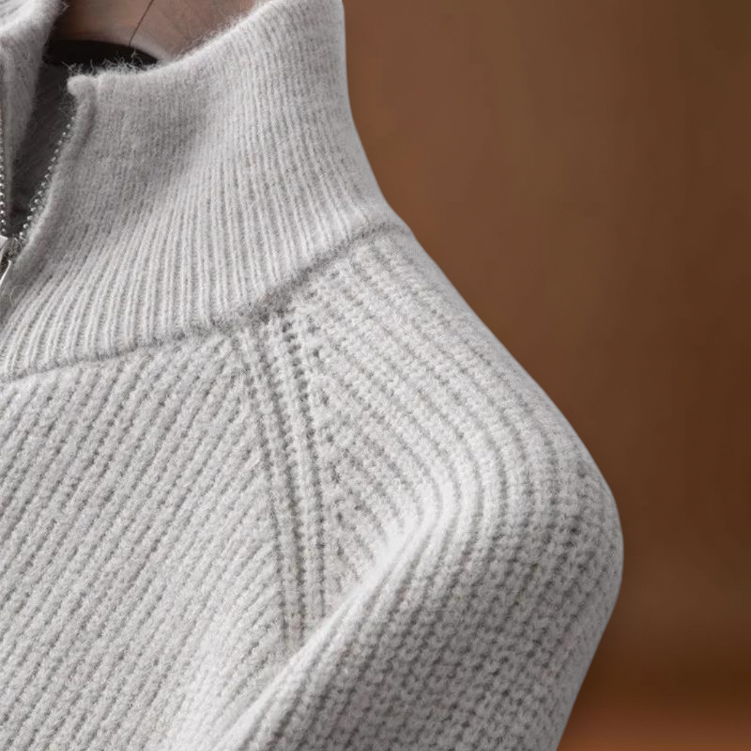 Örs - Egyszínű Cipzáras Kötött Kardigán