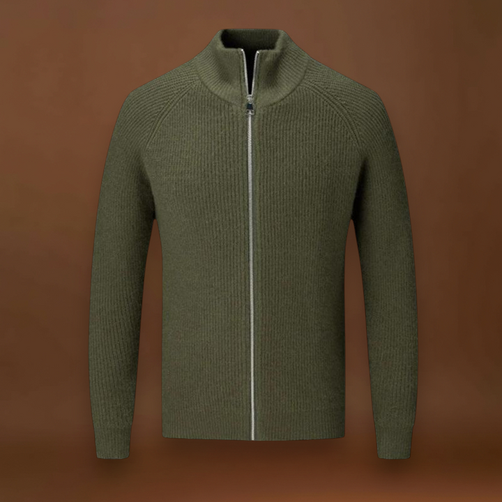 Örs - Egyszínű Cipzáras Kötött Kardigán