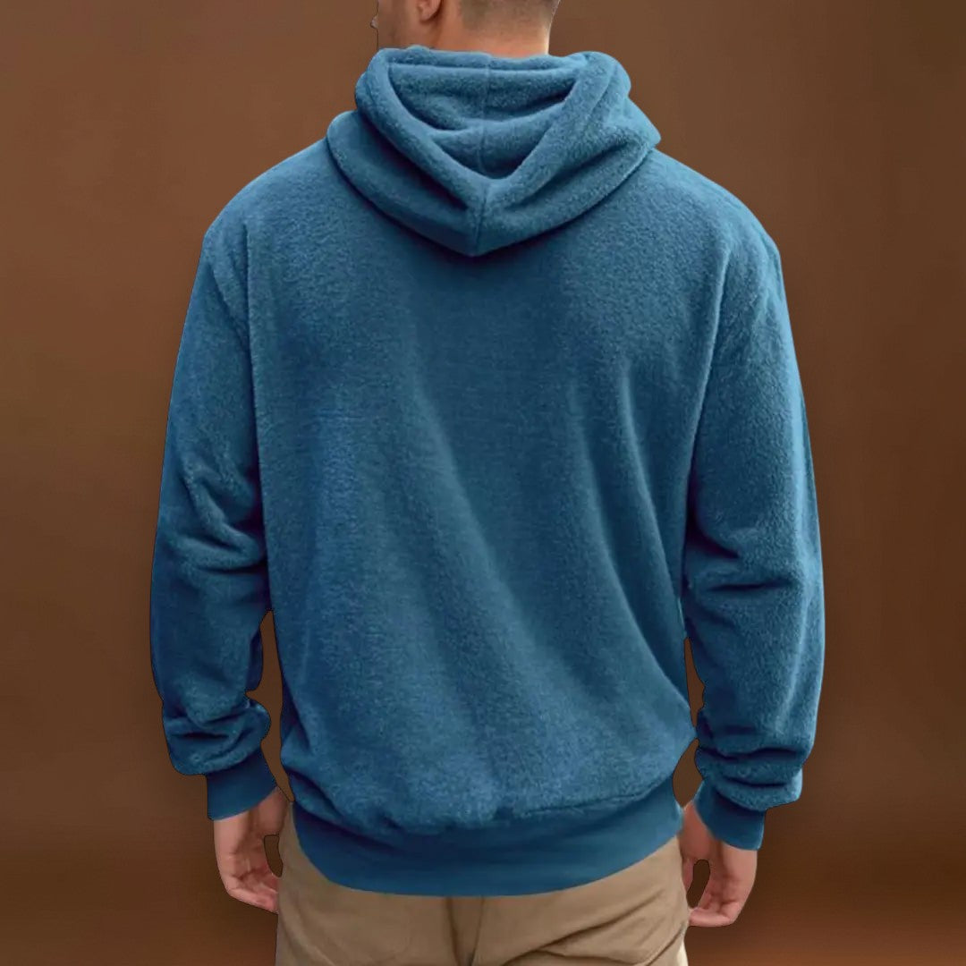 Dezső - Fleec keverék, beépített kapucnival és meleg zsebbel