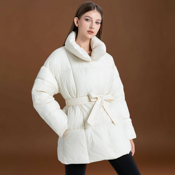 Indira - Övvel ellátott steppelt kabát