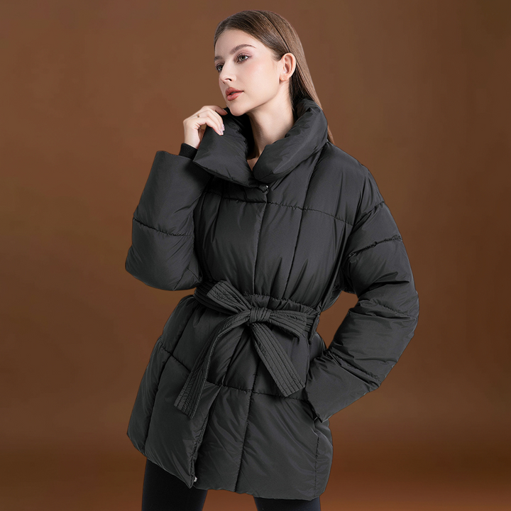 Indira - Övvel ellátott steppelt kabát