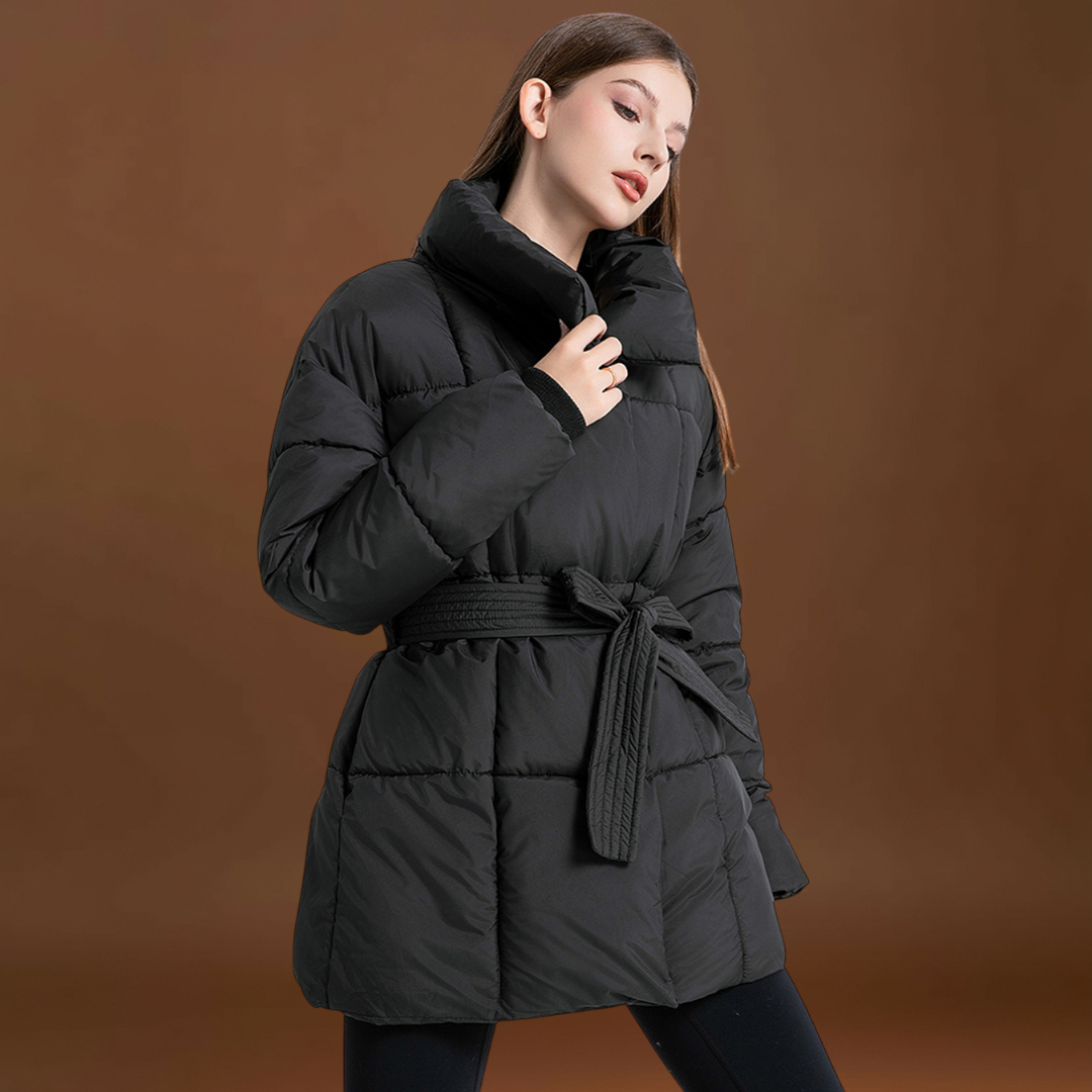 Indira - Övvel ellátott steppelt kabát