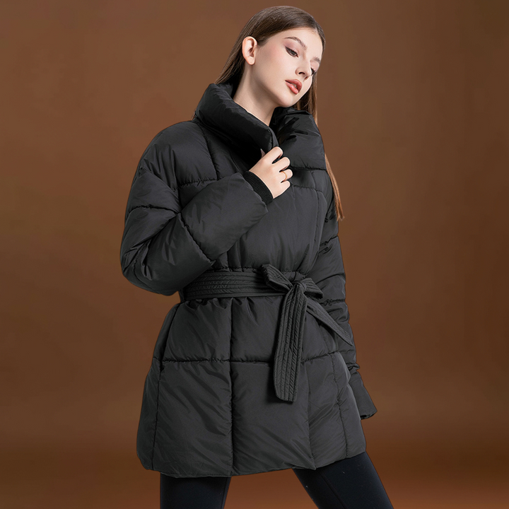 Indira - Övvel ellátott steppelt kabát