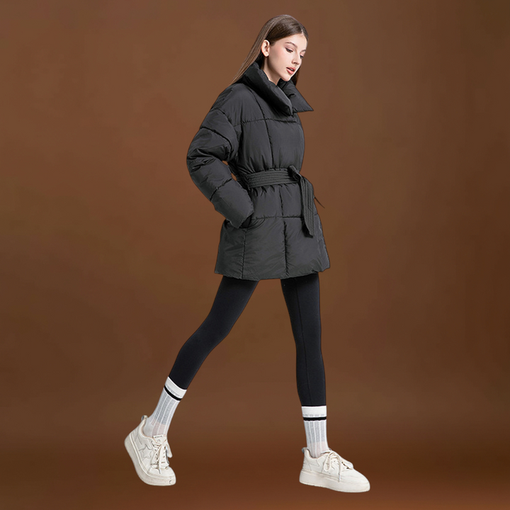 Indira - Övvel ellátott steppelt kabát