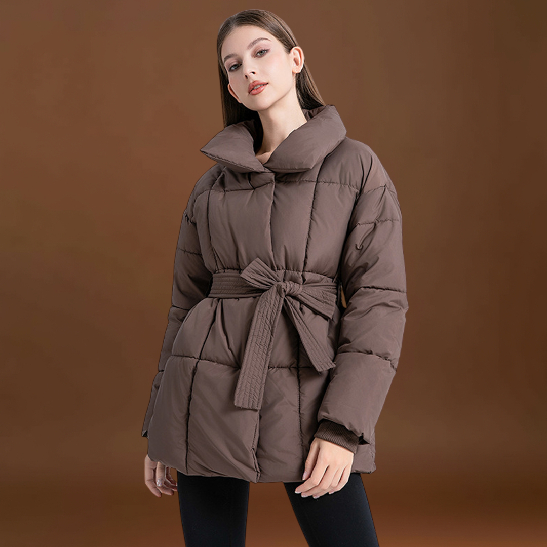 Indira - Övvel ellátott steppelt kabát