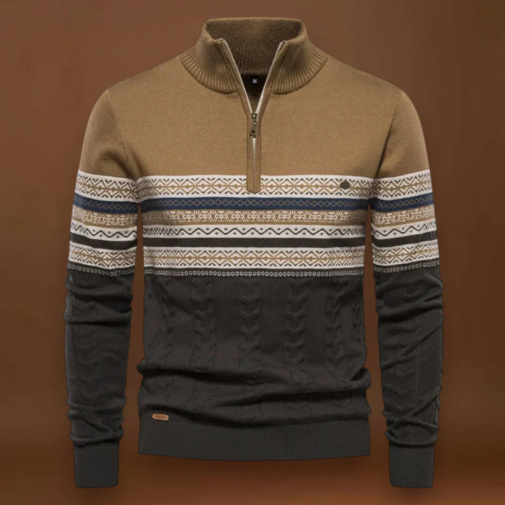 Álmos - Különleges Vegyes Fonatú Pulóver