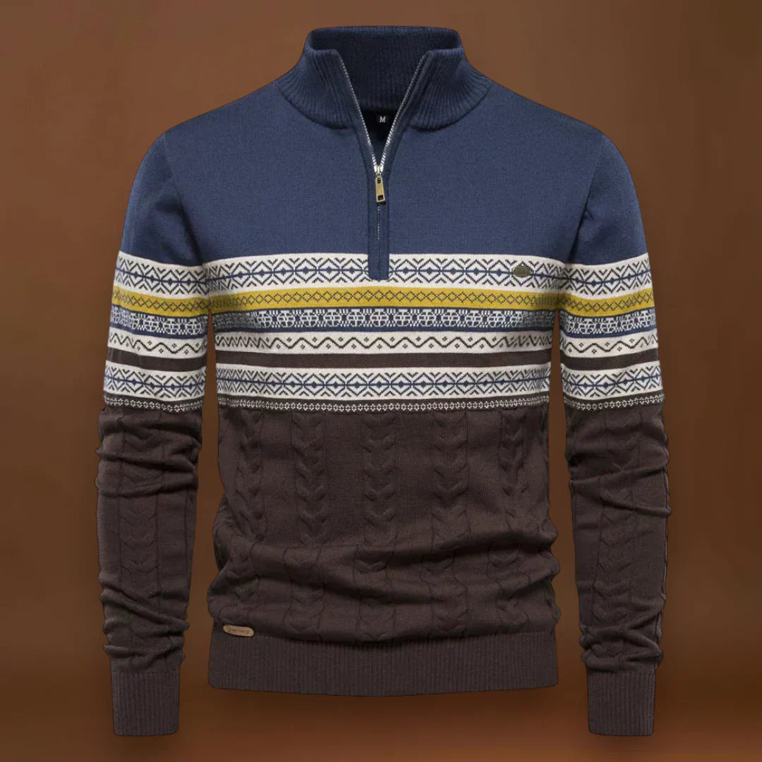 Álmos - Különleges Vegyes Fonatú Pulóver