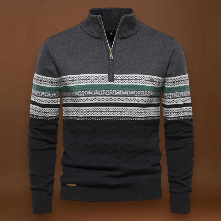 Álmos - Különleges Vegyes Fonatú Pulóver