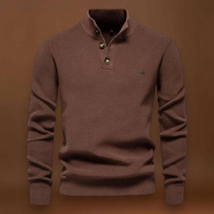 Tormás - Magas Nyakú Kötött Pulóver Kényelmesen