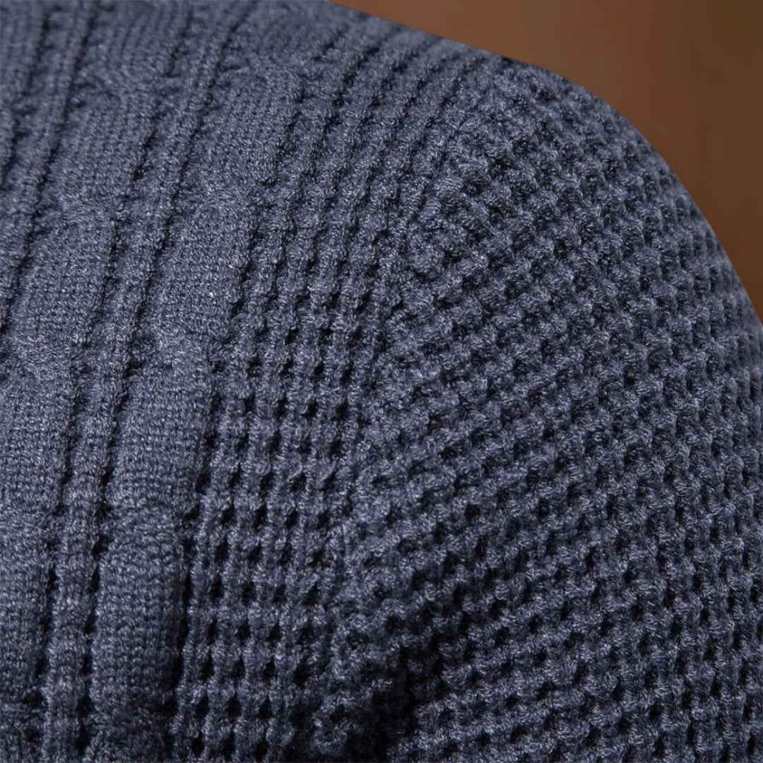 Gyula - Patchwork Kötött Pulóver Többrétegű Kényelem