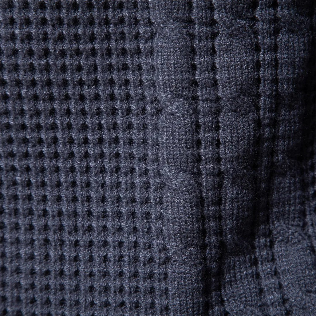 Gyula - Patchwork Kötött Pulóver Többrétegű Kényelem