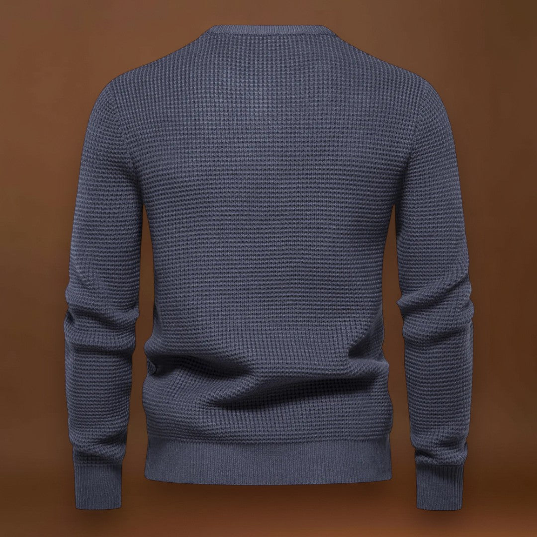 Gyula - Patchwork Kötött Pulóver Többrétegű Kényelem