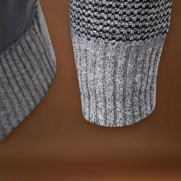 Jenő - Cipzáras Kötött Pulóver