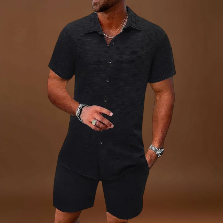 Loungewear Szett - Texturált Ing & Kényelmes Nadrág