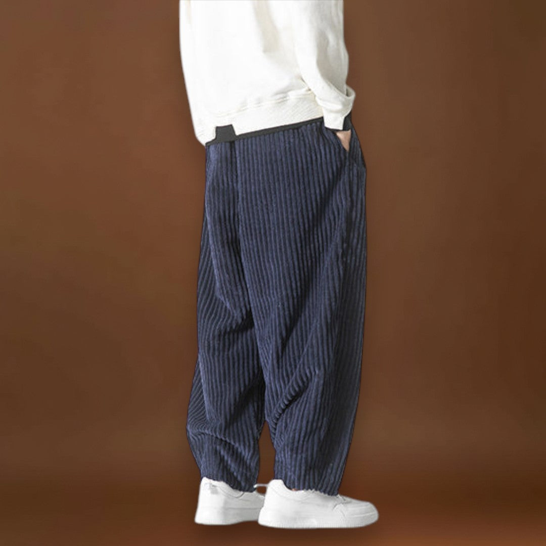 Farkóka - Csíkos bársonynadrág Szürke teveszín