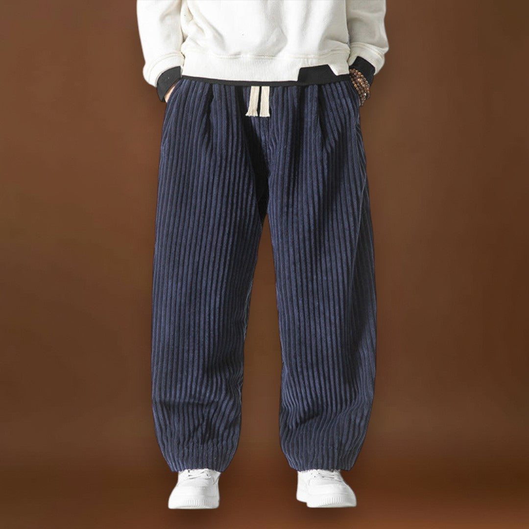 Farkóka - Csíkos bársonynadrág Szürke teveszín