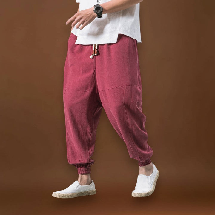 Halászfi - Kényelmes pamut harem nadrág Fekete