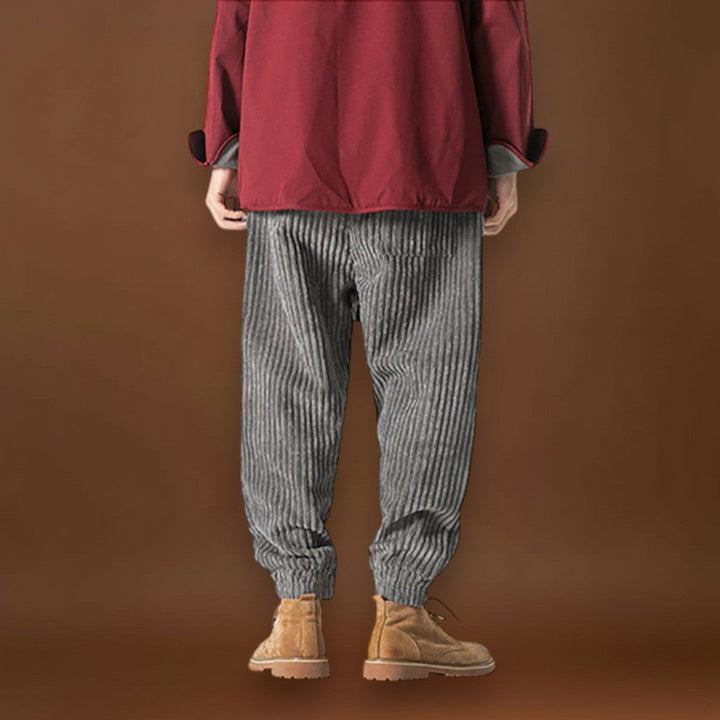 Gergel - Kamel színű kordbársony nadrág