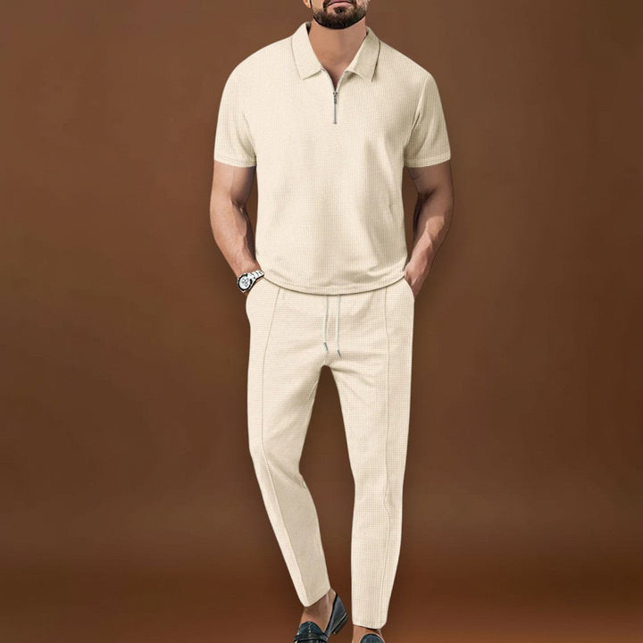 Póló és Nadrág Szett – Koordinált Megjelenés Keverék Anyagból