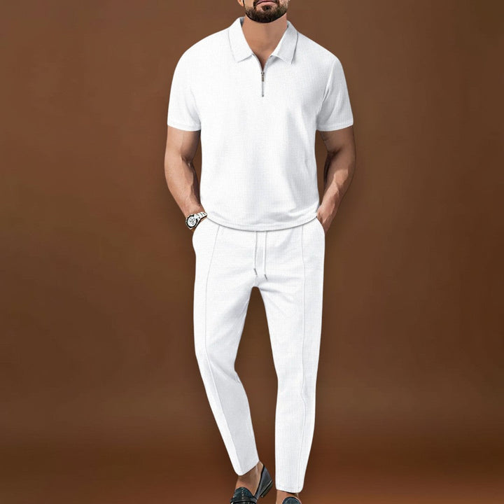 Póló és Nadrág Szett – Koordinált Megjelenés Keverék Anyagból