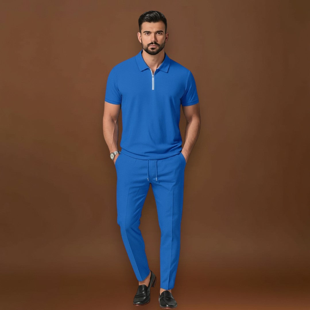 Póló és Nadrág Szett – Koordinált Megjelenés Keverék Anyagból