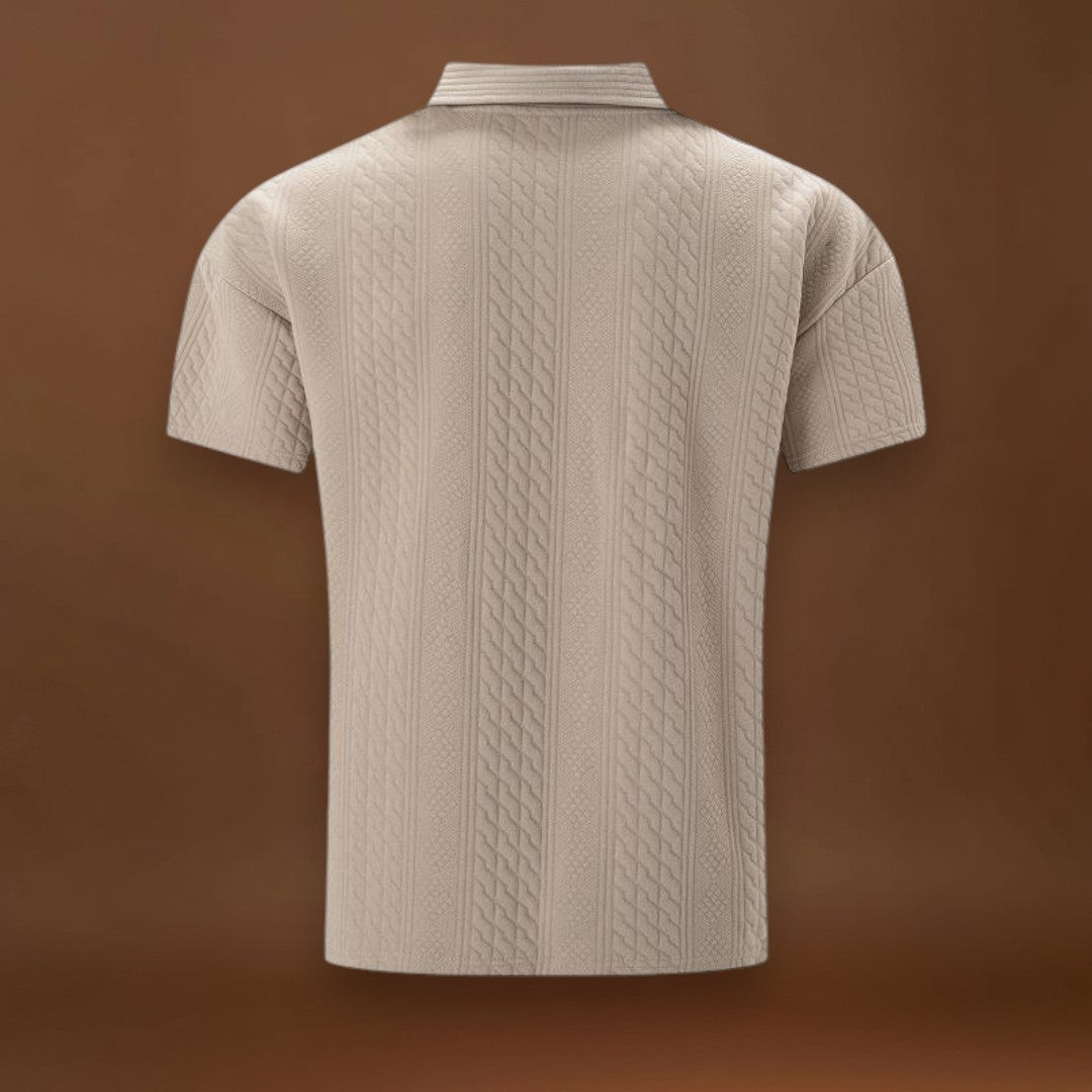 Karád - Poliészter keverék jacquard textúrával és laza szabással