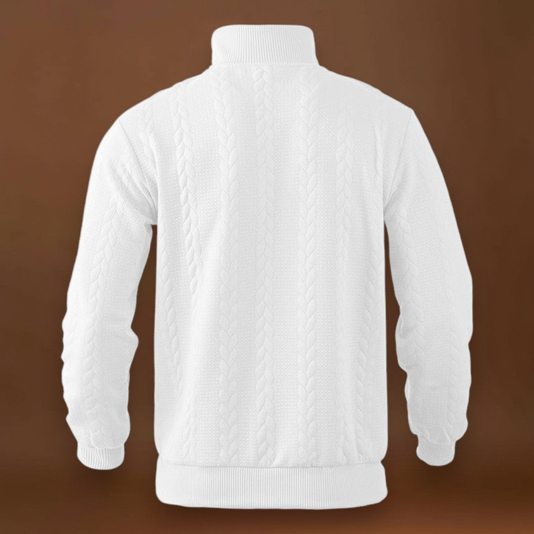 Erik - Fél-Zippes Pulóver Légáteresztő Mikrofinom Szövet