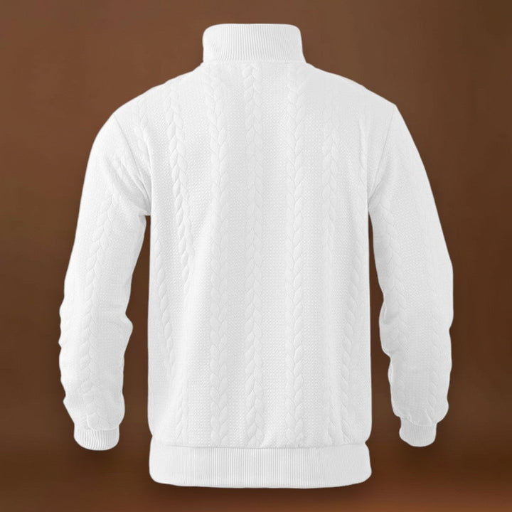 Erik - Fél-Zippes Pulóver Légáteresztő Mikrofinom Szövet