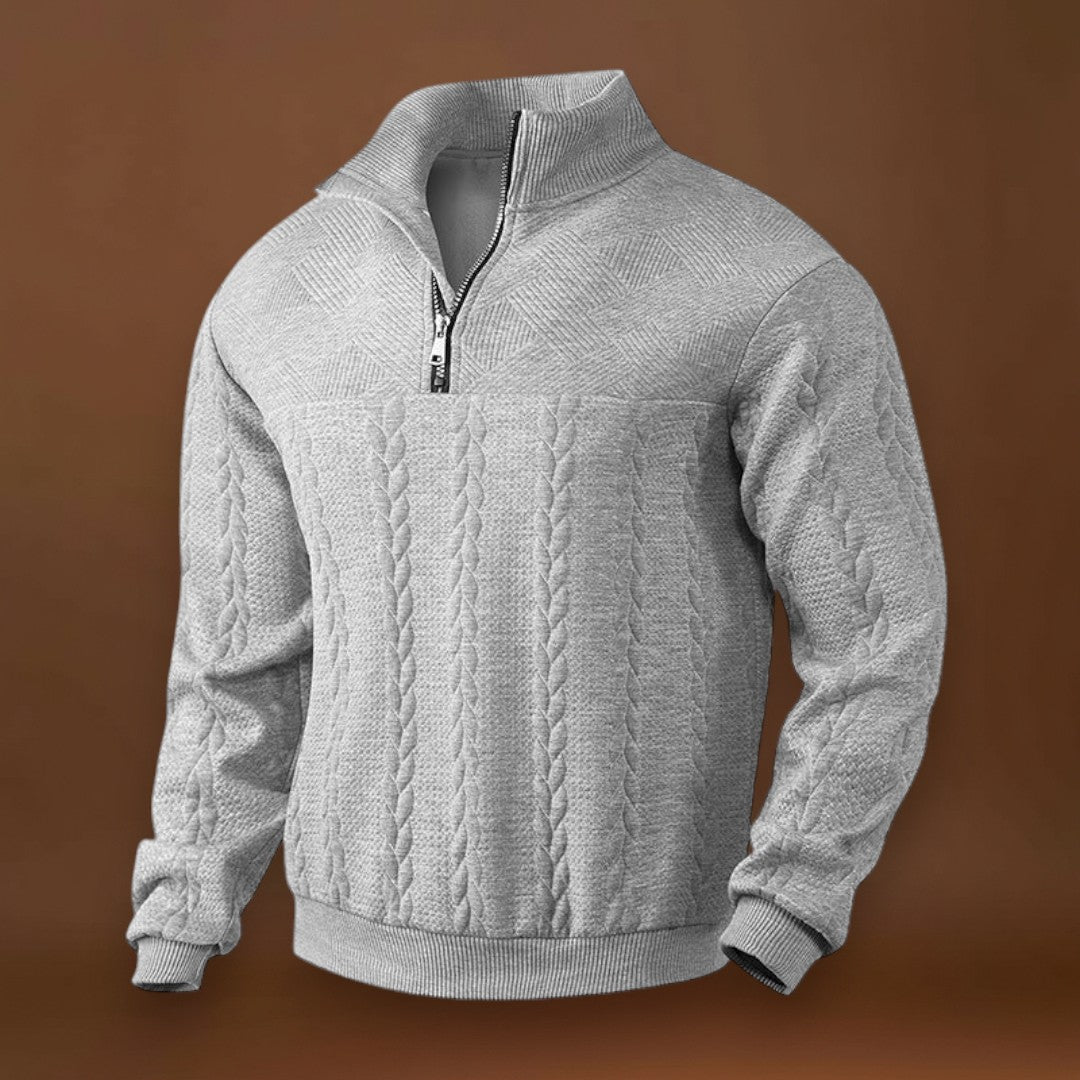 Tivadar - Fél-Zip Pulóver Finom Lélegző Szövet