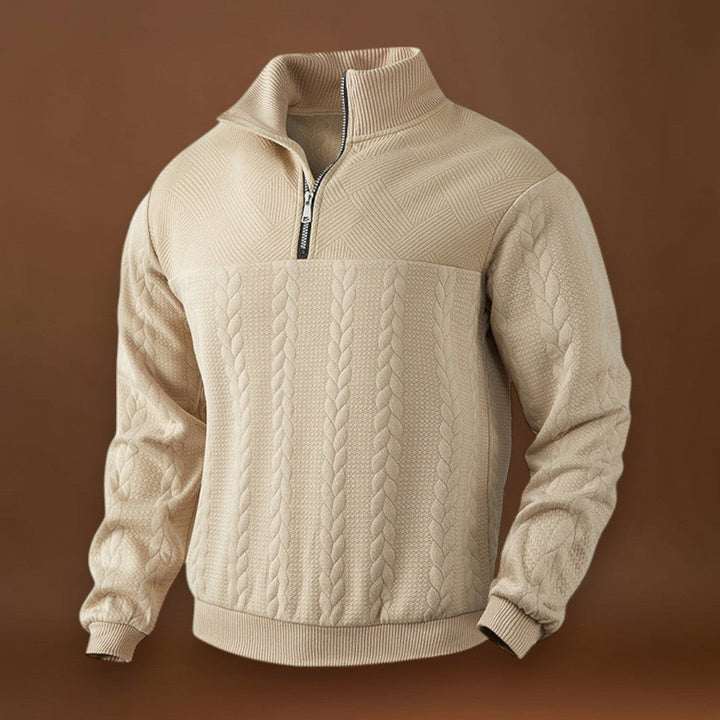 Tivadar - Fél-Zip Pulóver Finom Lélegző Szövet