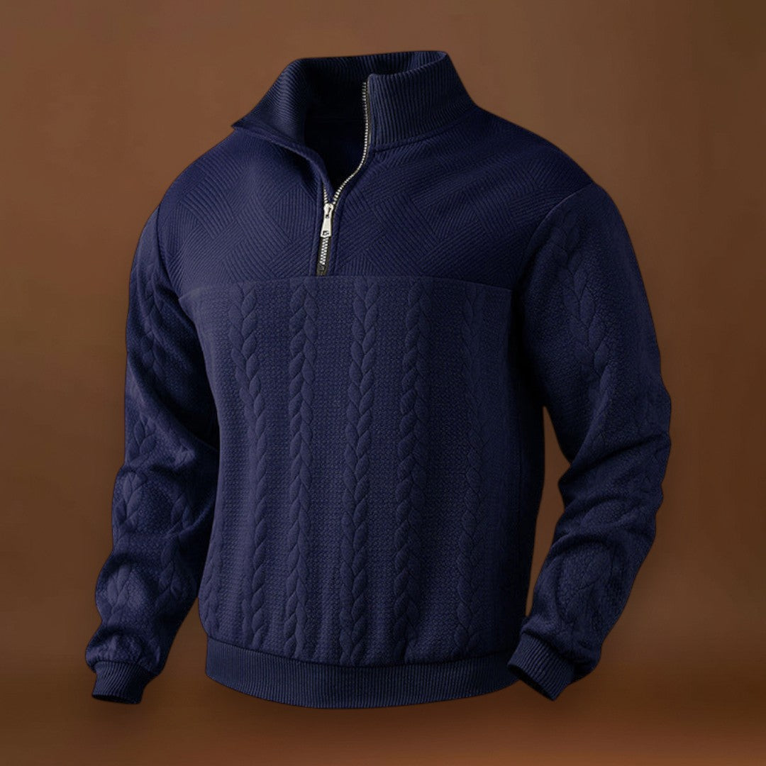 Tivadar - Fél-Zip Pulóver Finom Lélegző Szövet