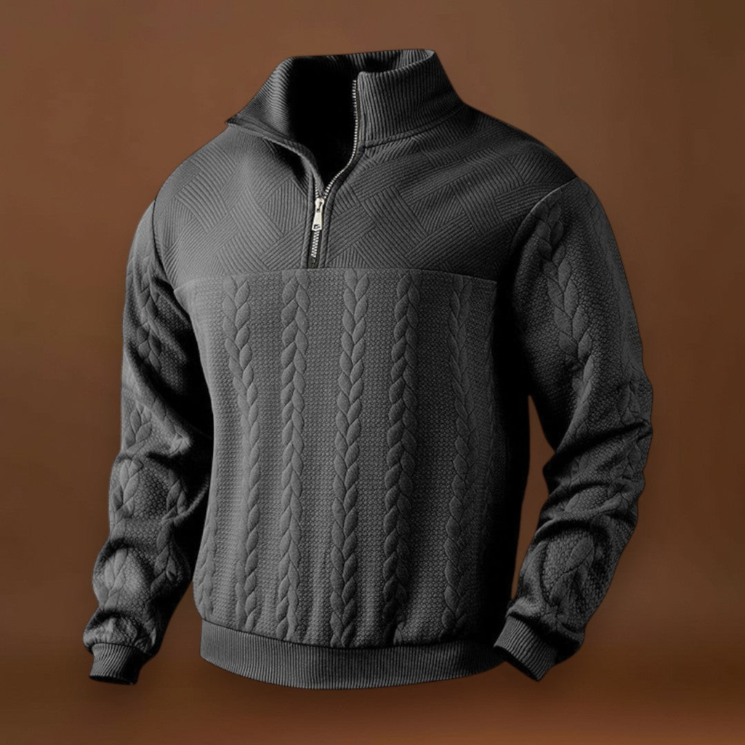 Tivadar - Fél-Zip Pulóver Finom Lélegző Szövet