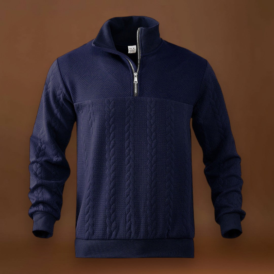 Tivadar - Fél-Zip Pulóver Finom Lélegző Szövet