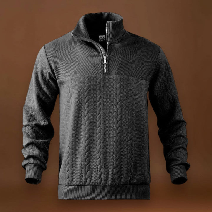 Tivadar - Fél-Zip Pulóver Finom Lélegző Szövet