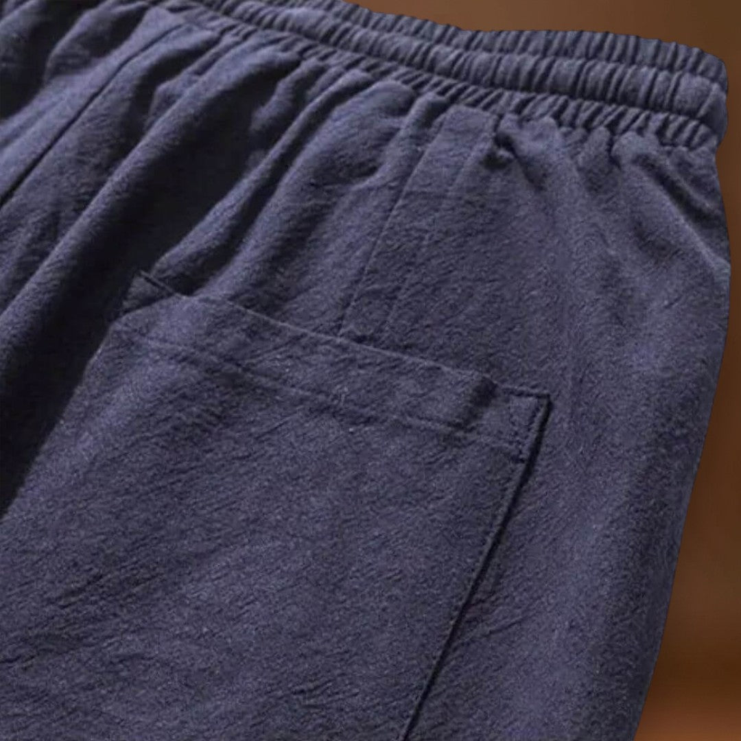 Fűzér- Kényelmes pamut harem nadrág Fekete