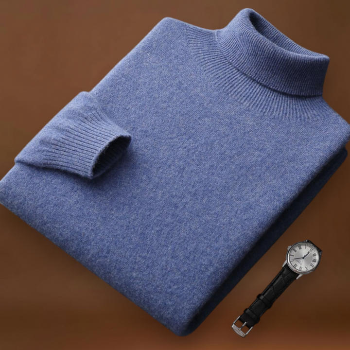 Miksa - Magasnyakú Pulóver Rugalmas Anyagból