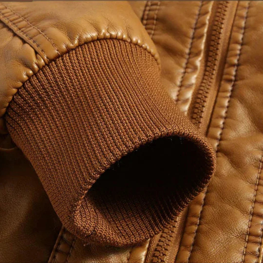 Kósa - Bőrkabát kapucnival