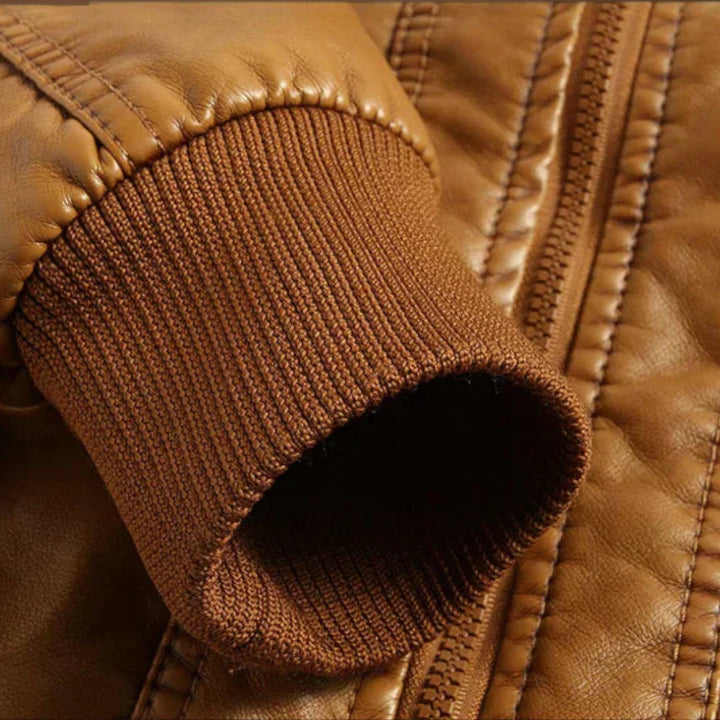 Kósa - Bőrkabát kapucnival