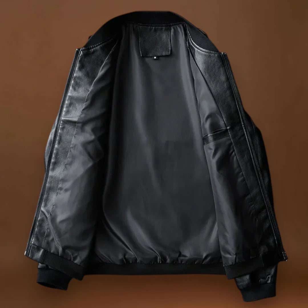 Marcell - Kényelmes bőrkabát