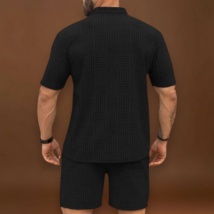 Ing és Nadrág Szett – Retro Textúra Kötött Anyagból és Könnyű Mozgás