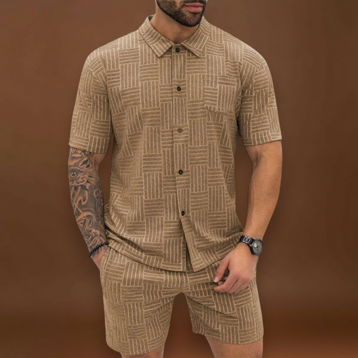 Ing és Nadrág Szett – Retro Textúra Kötött Anyagból és Könnyű Mozgás