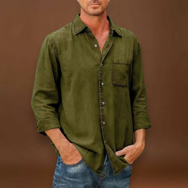 Evin - Hosszú Ujjú Farmer Ing Gombos Elülső Rész