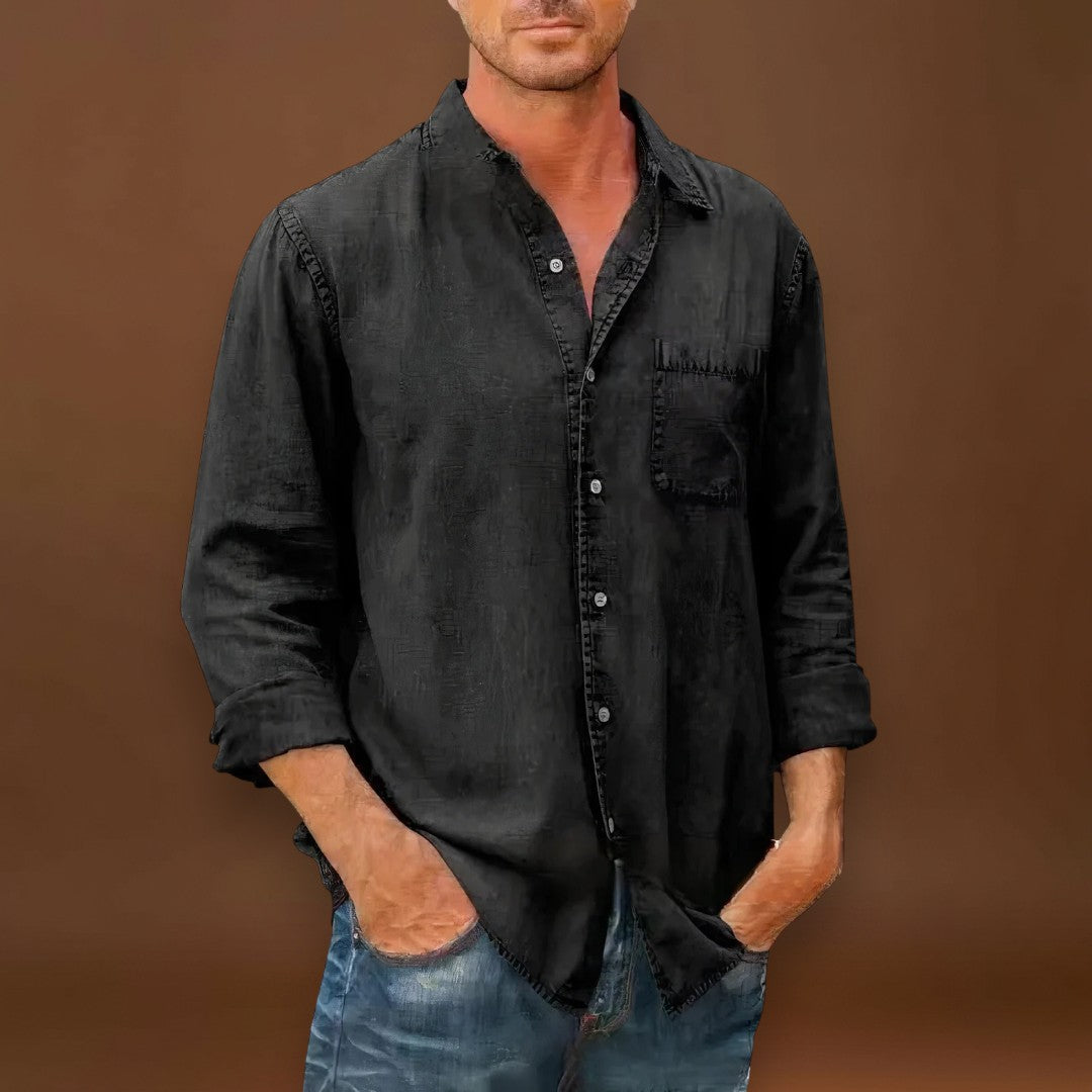 Evin - Hosszú Ujjú Farmer Ing Gombos Elülső Rész